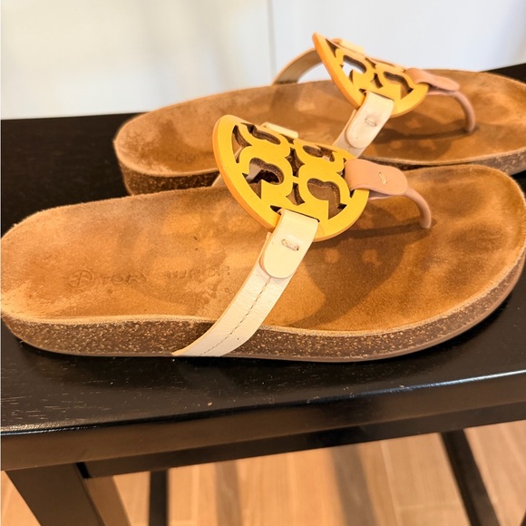 Tory Burch Mustard and Beige Sandals - Picture 4 of 8